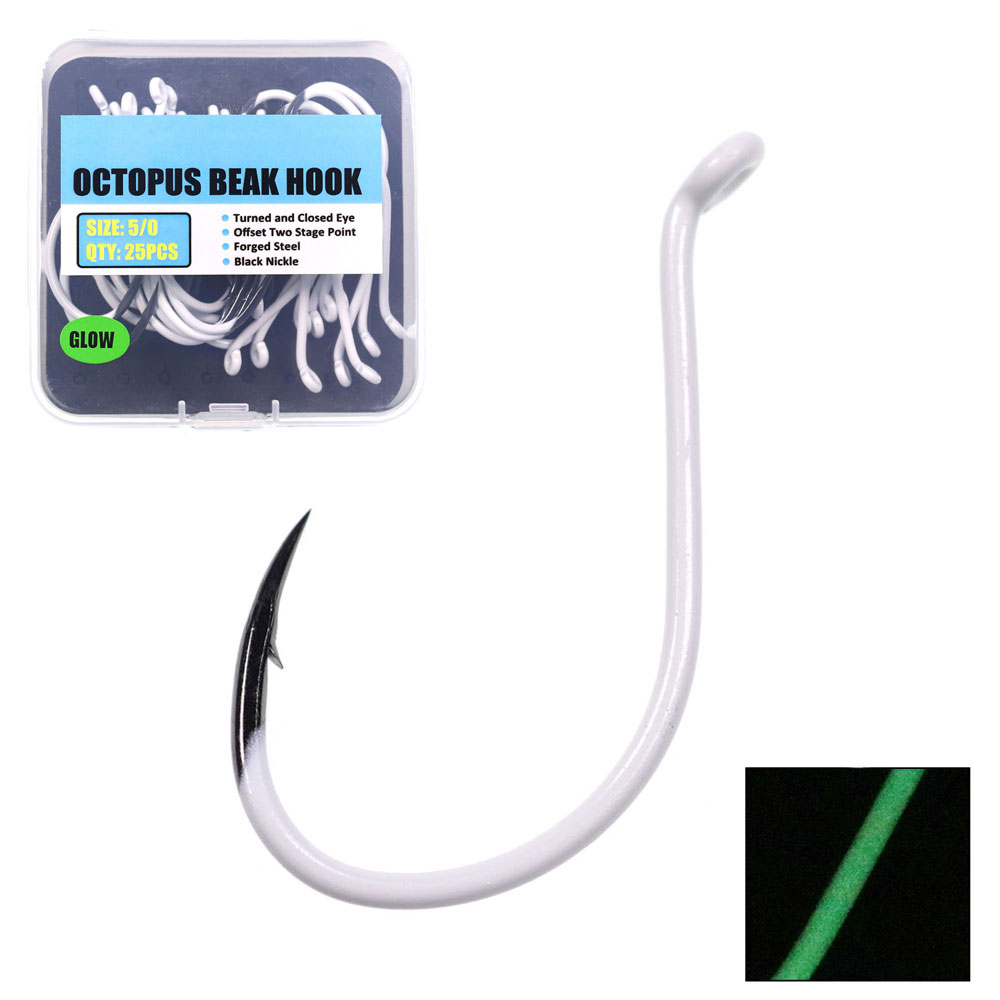 야광 수입 강철 문어 부리 후크 오프셋 클래식 미끼 후 - Fishing Hook Assortment 리뷰 및 가격