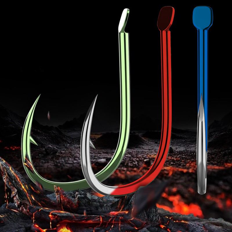 50Pcs 플랫 낚시 후크 바다 가시 낚시 미끼 생크  - Fishing Hook Assortment 리뷰 및 가격